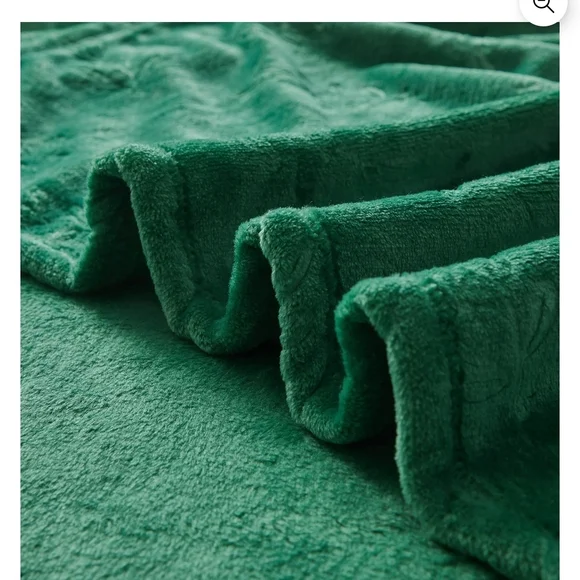 Holiday Time Festive Green Throw Blanket 50x70in Christmas Manta - Picture 5 of 6